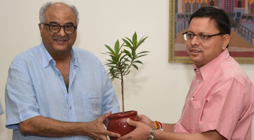 मुख्यमंत्री से फिल्म निर्माता बोनी कपूर ने की भेंट प्रदेश में फिल्मांकन के संबंध में की चर्चा