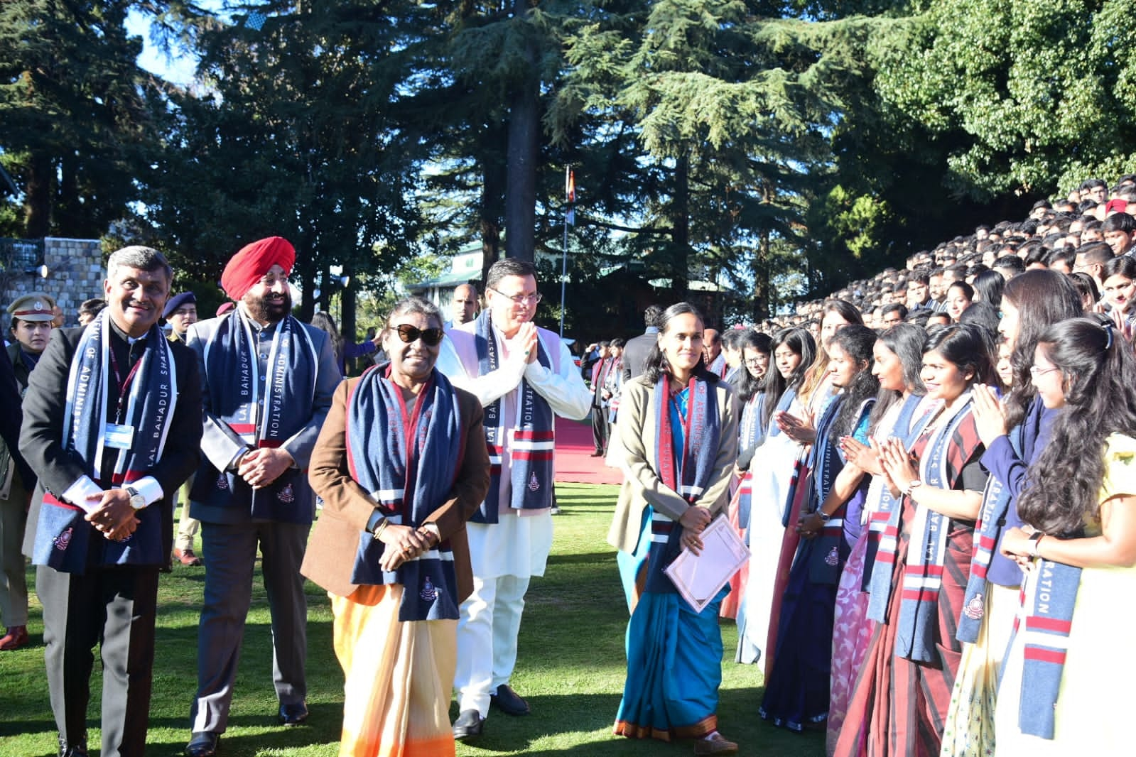 राष्ट्रपति द्रोपदी मुर्मु का मुख्यमंत्री आवास में किया गया नागरिक अभिनन्दन।