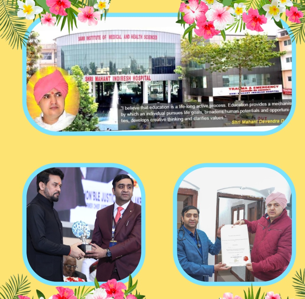 नई दिल्ली: देश भर से चुनी गई 31 प्रतिभावान शख्सियतों मे एक श्री महंत इन्दिरेश अस्पताल के वरिष्ठ काॅर्डियोलोजिस्ट डाॅ तनुज भाटिया को इण्डियन अचीवर्स अवार्ड.. अस्पताल के चेयरमैन श्रीमहंत देवेन्द्र दास जी महाराज ने डाॅ तनुज भाटिया को सम्मान के लिए हार्दिक शुभकामनाएं दीं।