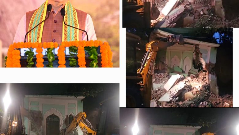 काशीपुर में अवैध मजार ध्वस्त — मंदिर भूमि पर कब्जा अब नहीं चलेगा
