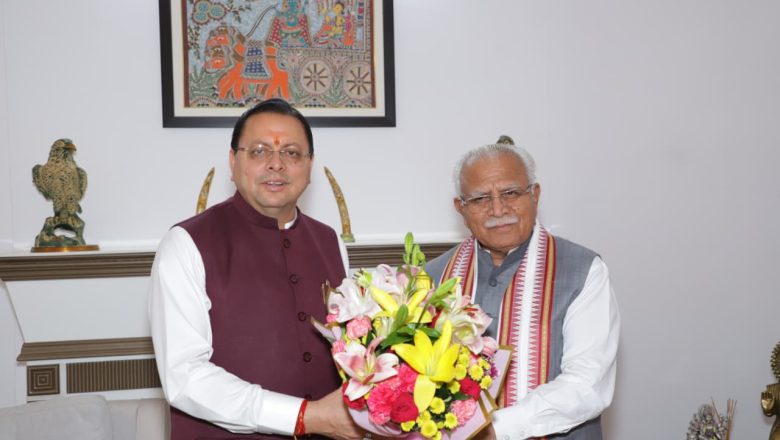 केंद्रीय विद्युत मंत्री मनोहर लाल खट्टर से मिले सीएम पुष्कर सिंह धामी, अतिरिक्त बिजली देने का किया अनुरोध